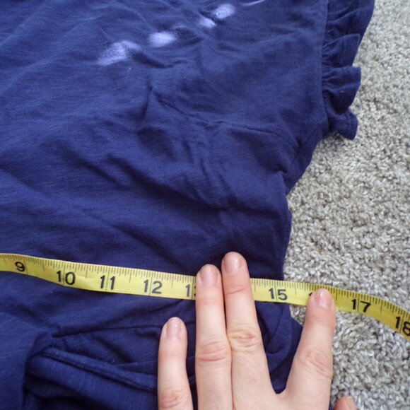 Modcloth navy ruffle hem dress M - Picture 8 of 9